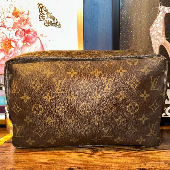 👜 Authentic Louis Vuitton Toiletry Pouch 28 Vintage Discontinued & Rare! NO0904 - Picture 3 of 13